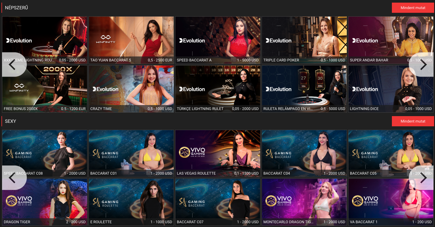 megapari élő kaszinó megapari live casino
