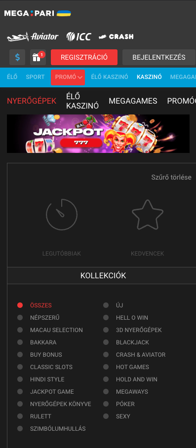 kaszinó megapari mobile megapari mobil