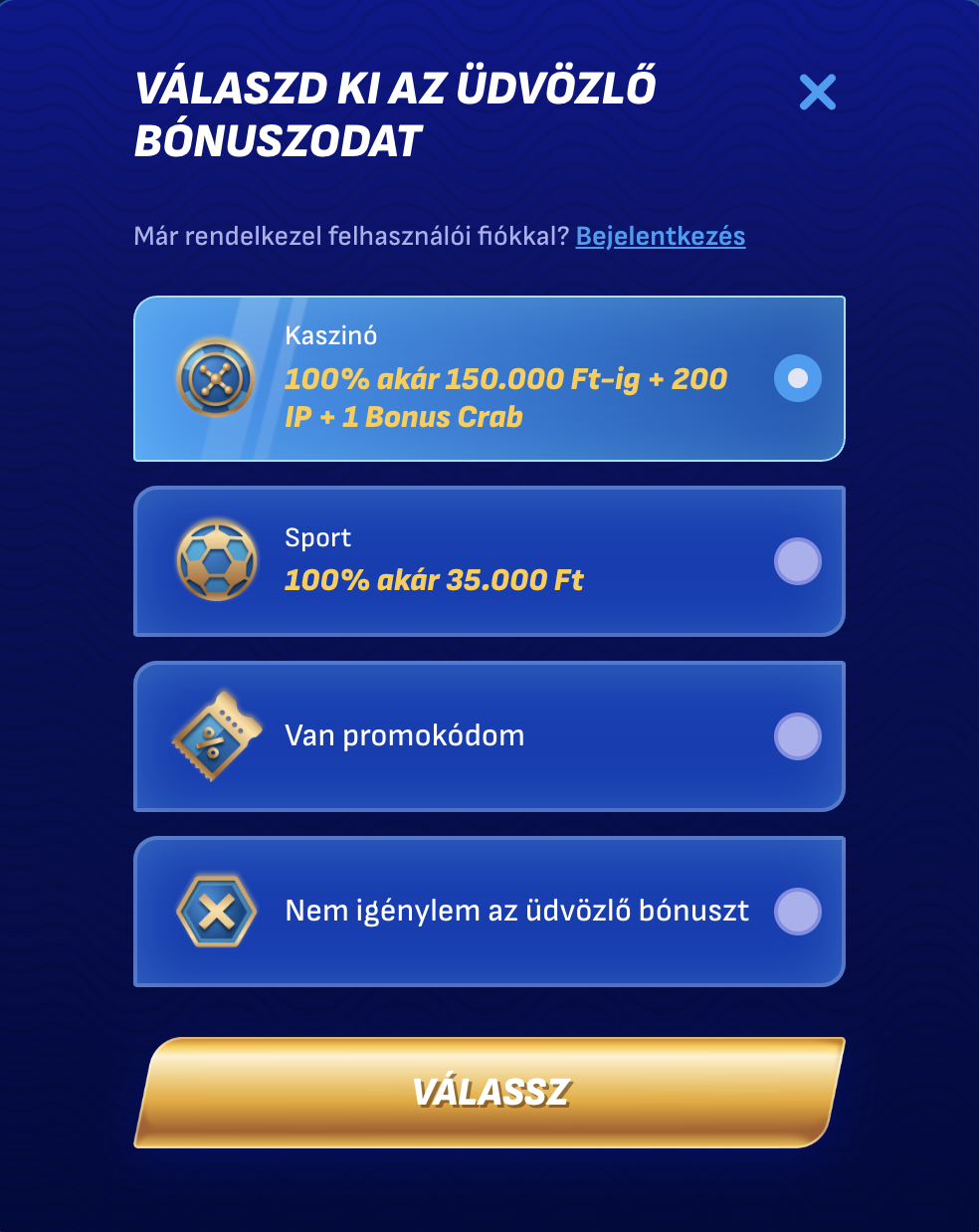 wonaco casino login wonaco kaszinó regisztráció