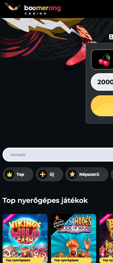boomerang mobile kaszinó mobil casino boomerang
